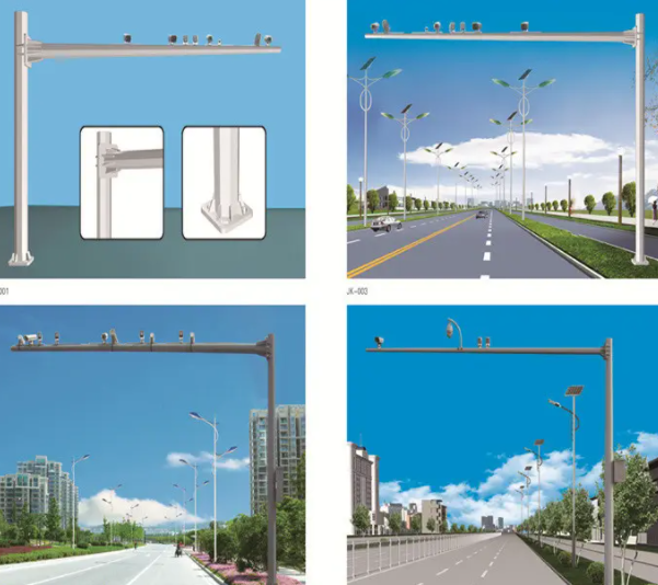 交通电子警察监控杆有哪些类型，如何识别？